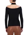 bcbgmaxazria women's neck long sleeve pullover halter knit top, black