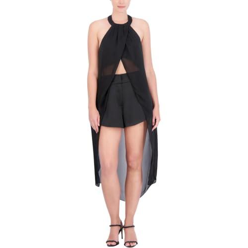 bcbgmaxazria women's sleeveless halter neck top, black