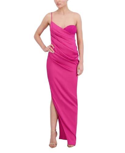 bcbgmaxazria women's sleeveless sweetheart neck draped maxi dress, very berry