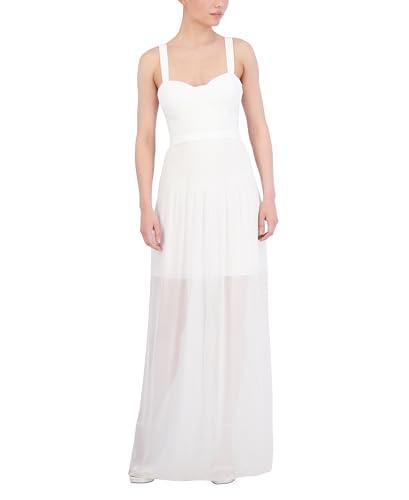 bcbgmaxazria women's sleeveless sweetheart neck midi day dress, gardenia