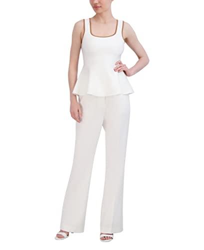 bcbgmaxazria women's square neck pullover sweater top, gardenia
