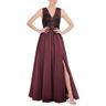 bcbgmaxazria womens embroidered maxi evening dress red 4