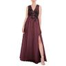 bcbgmaxazria womens embroidered maxi evening dress red 4