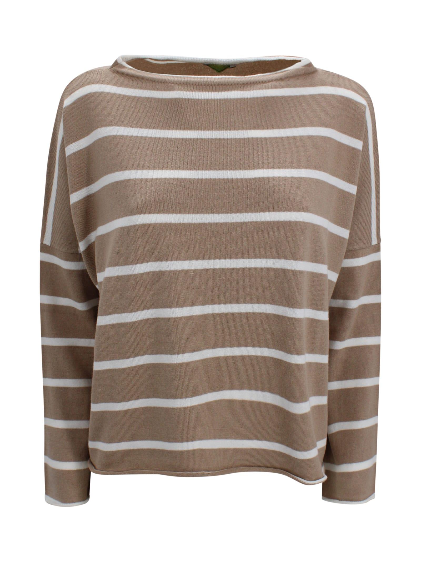 be you be art striped boatneck top