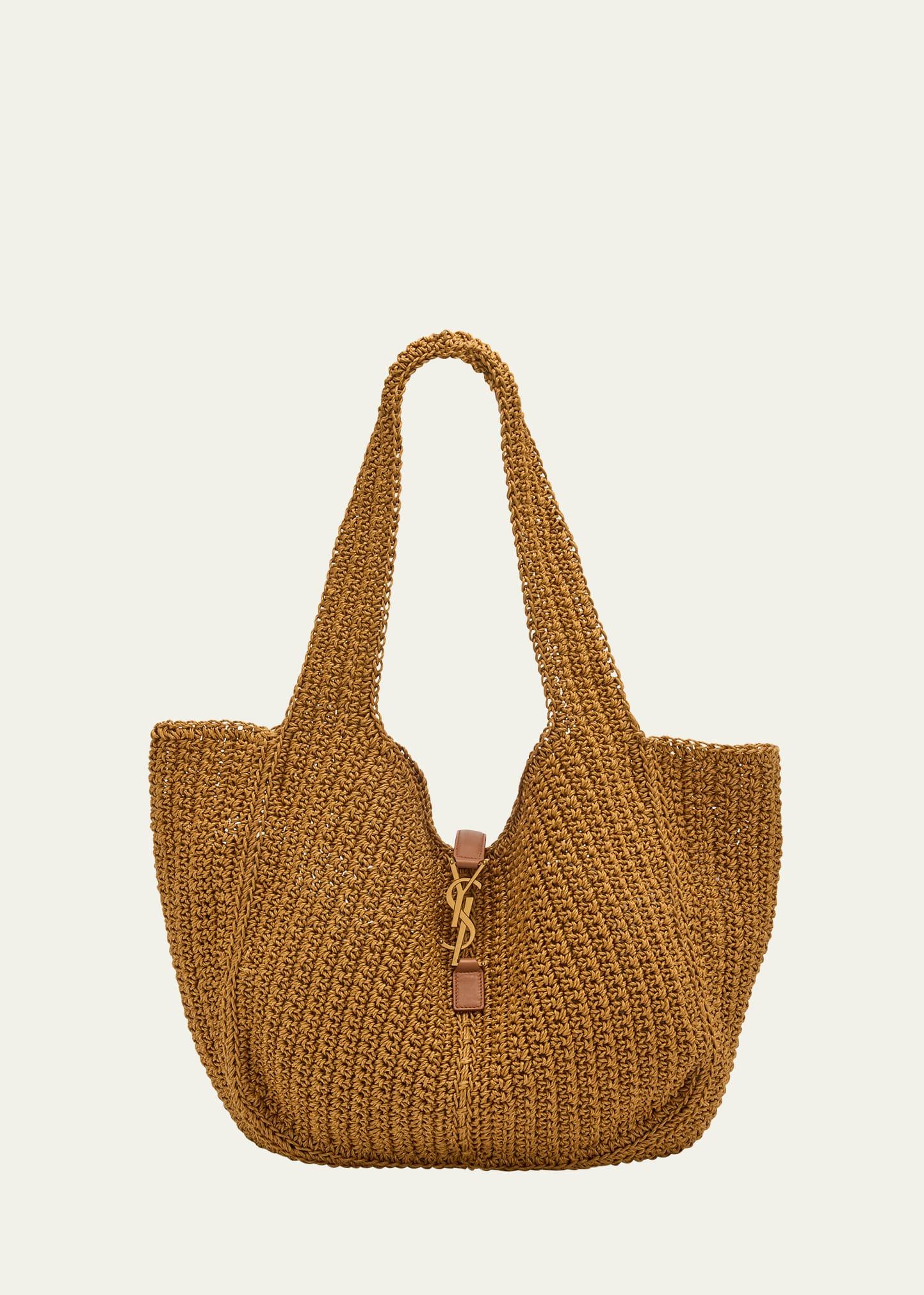 bea ysl tote bag in cord and leather