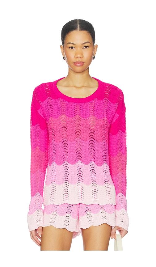beach riot beach sweater in pink.