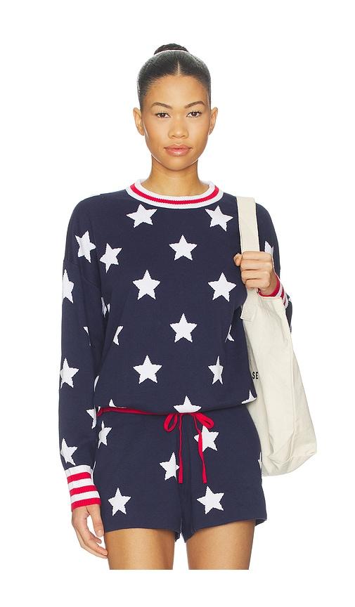beach riot cal sweater in navy.