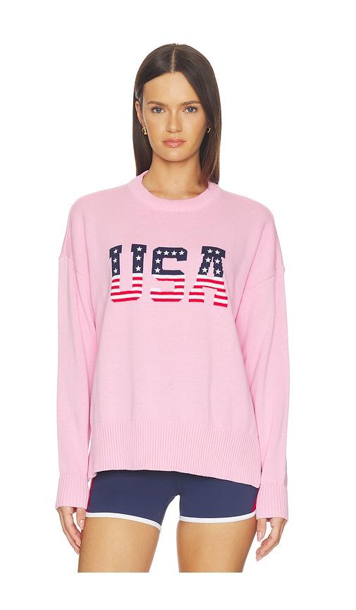 beach riot callie sweater in pink.