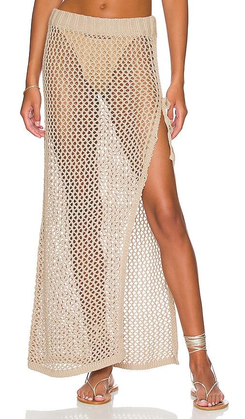 beach riot deborah skirt in tan.