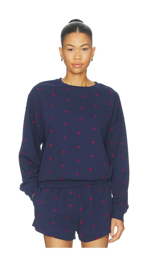 beach riot devyn oversized sweatshirt in navy.