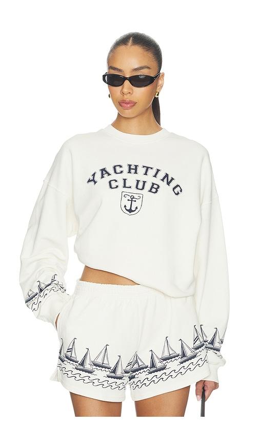 beach riot devyn oversized sweatshirt in white.