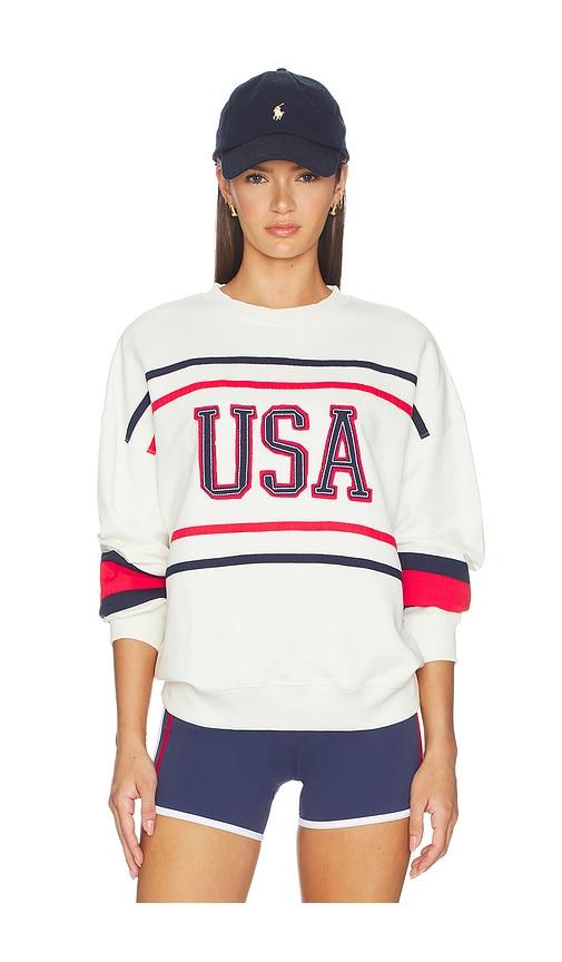 beach riot devyn oversized sweatshirt in white.