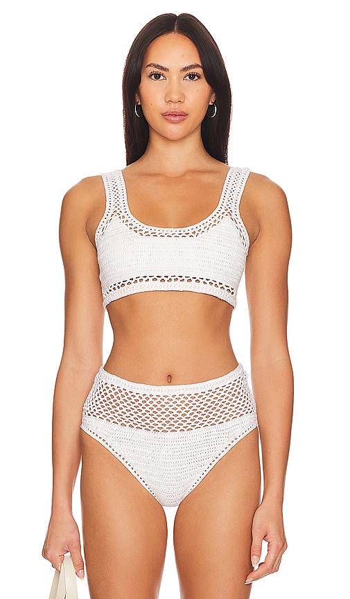 beach riot elliot top in white.