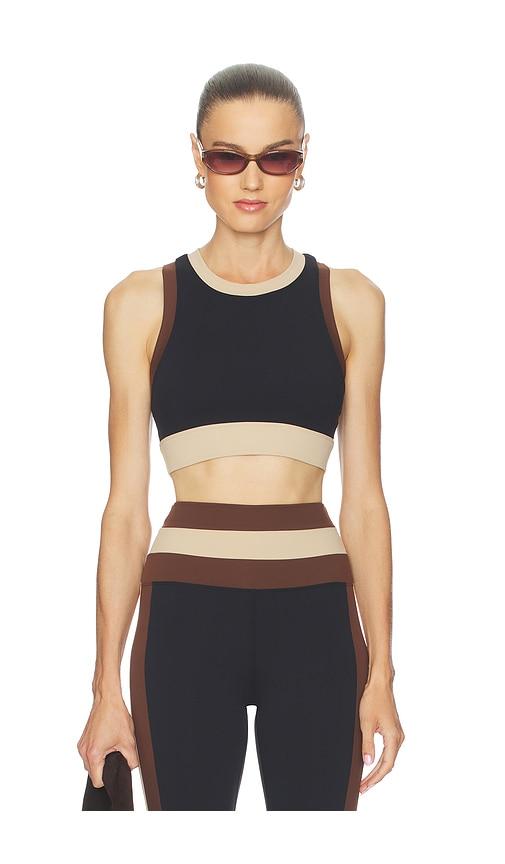 beach riot gwen top in black.