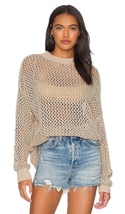 beach riot hilary sweater in tan.