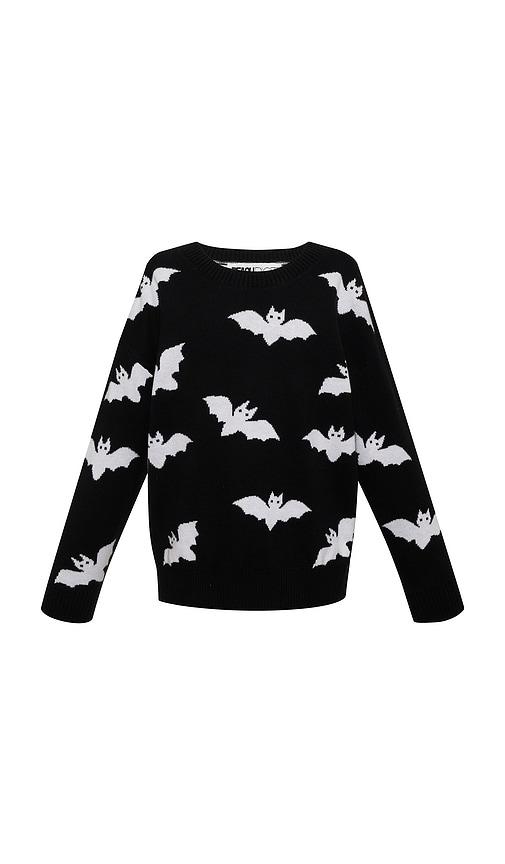 beach riot kids little callie sweater in black.