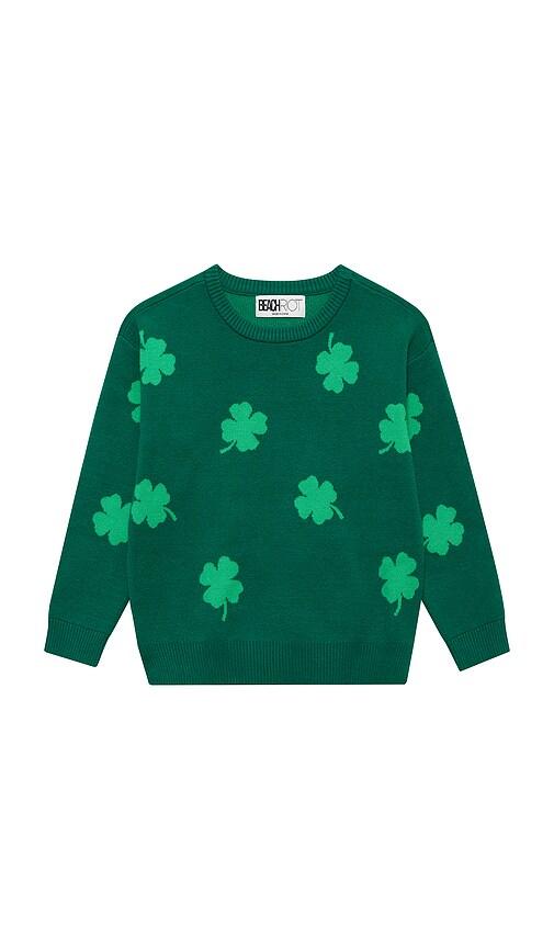 beach riot little callie sweater in green.