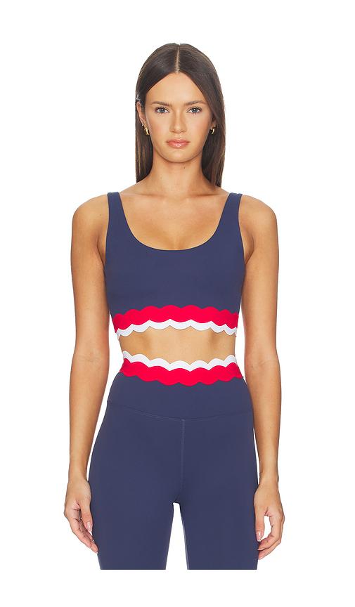 beach riot marin top in navy.