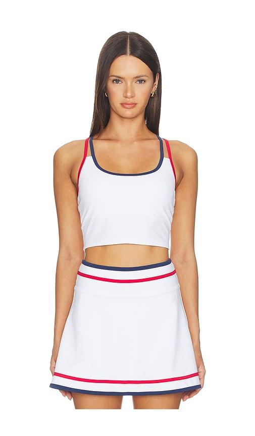 beach riot oslo top in white.