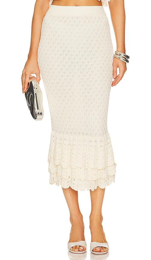beach riot polly skirt in ivory.