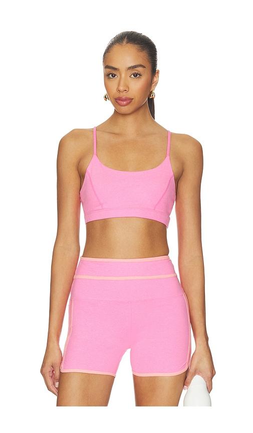 beach riot sara top in pink.