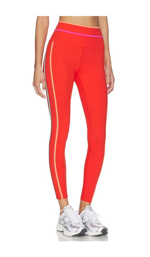 beach riot solara leggings in red.