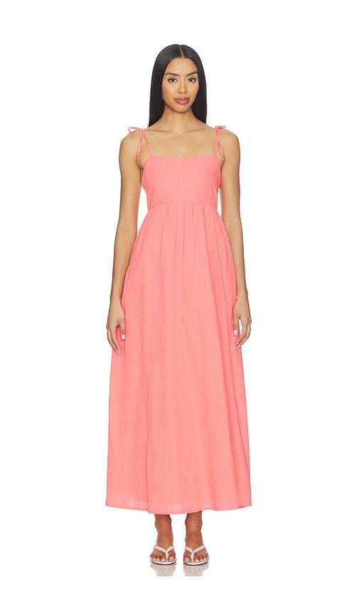 beach riot valory maxi dress in coral.