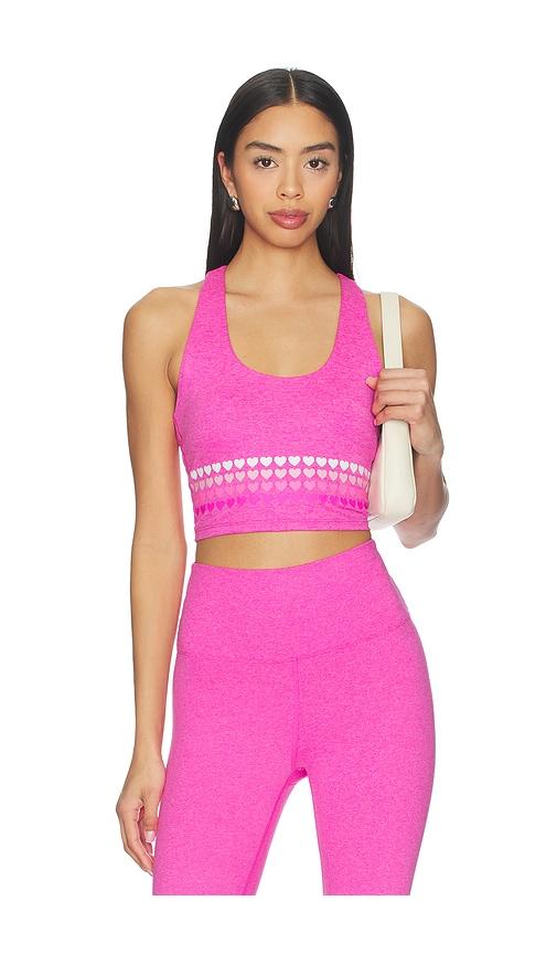 beach riot yara sports bra in fuchsia.
