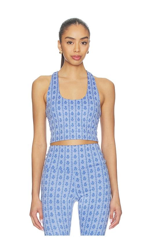 beach riot yara tank top in blue.