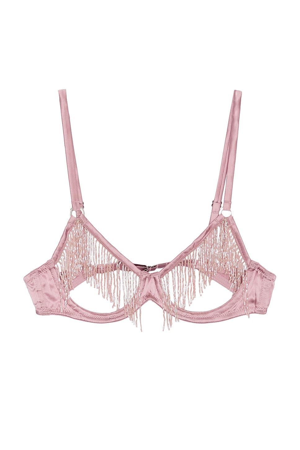 beaded fringe ouvert bra