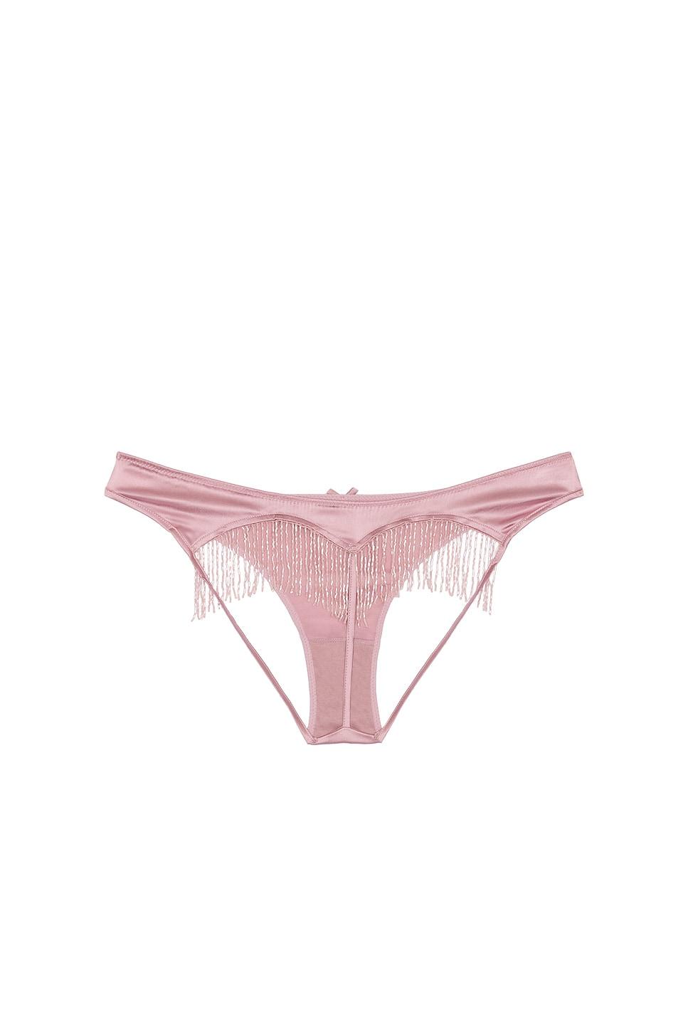 beaded fringe ouvert heart shaped panty