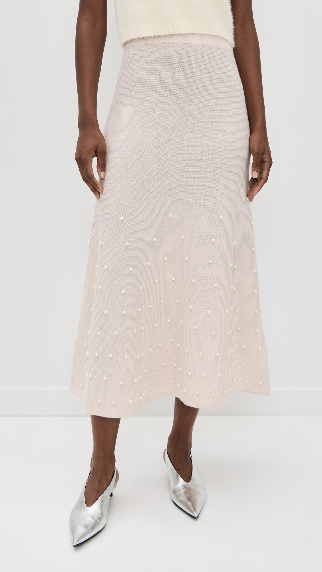 beaded midi skirt