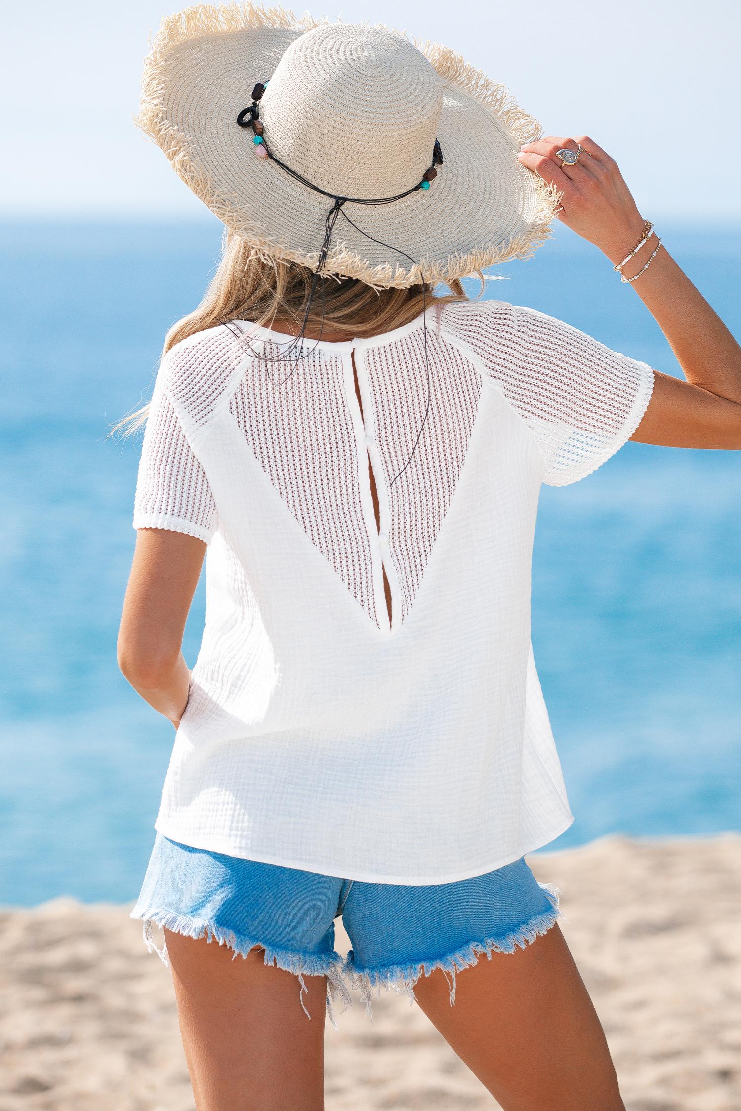 beat of my drum white top - l