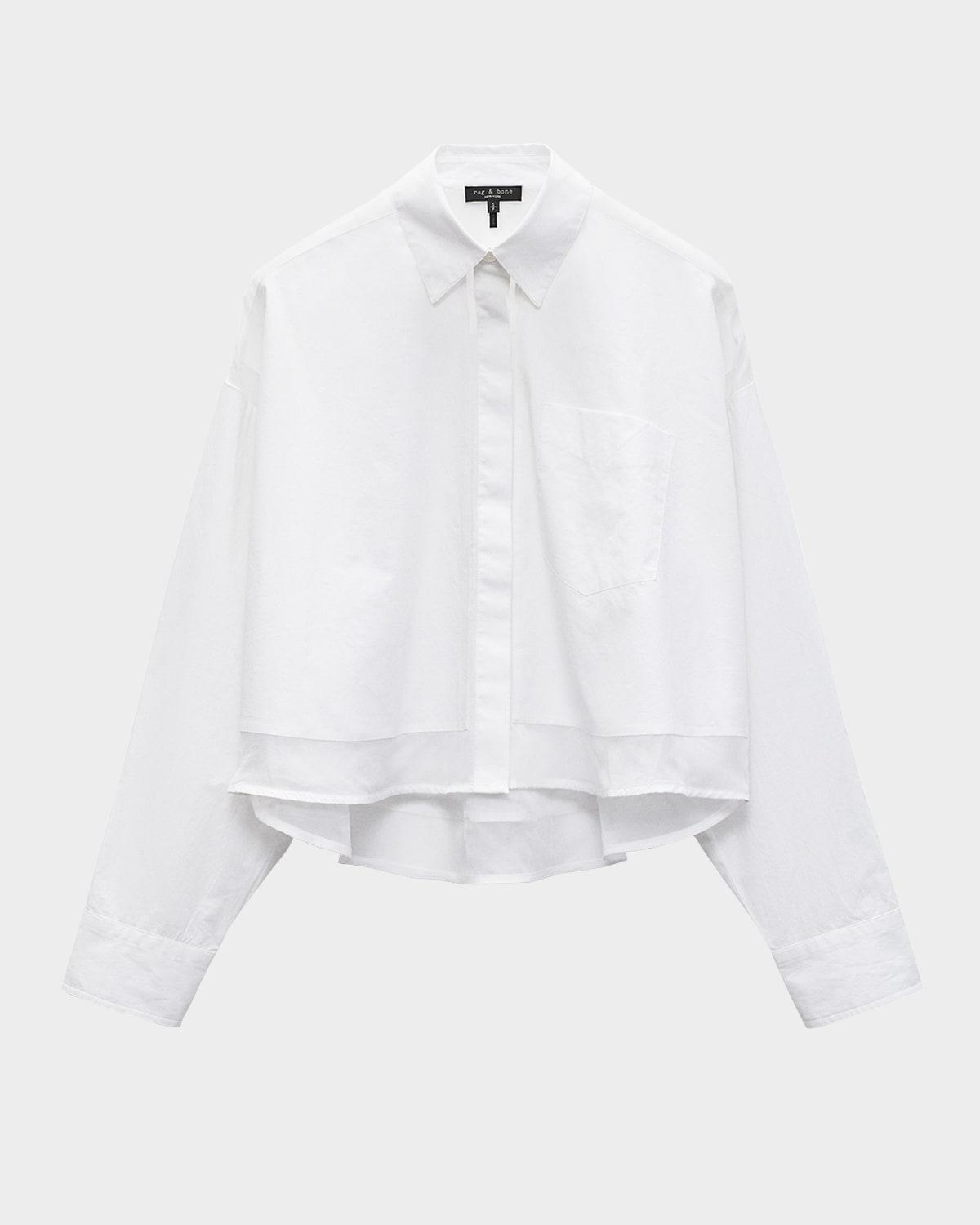 beatrice cropped combo shirt