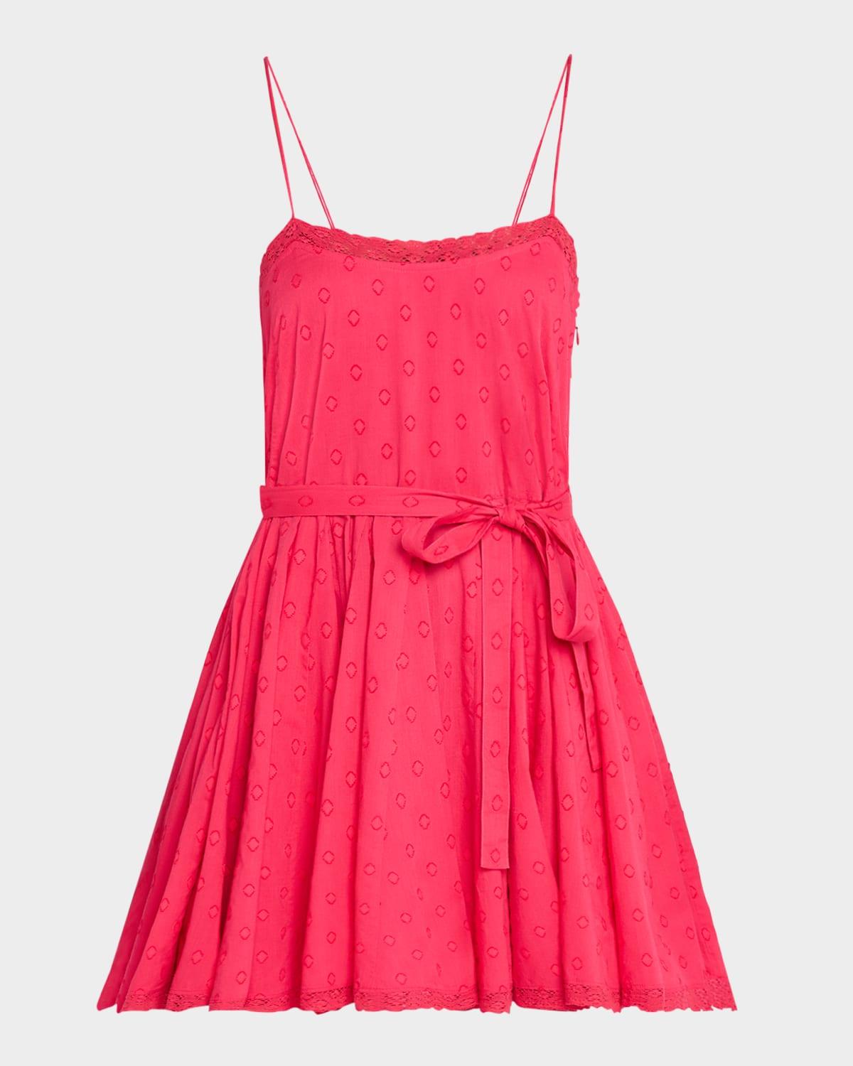 beatriz lace-trim a-line mini dress