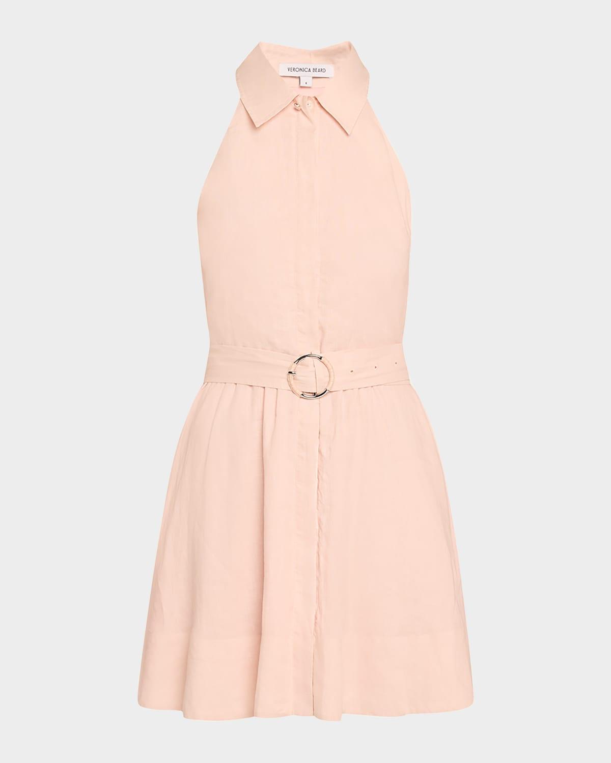 beau sleeveless linen mini dress