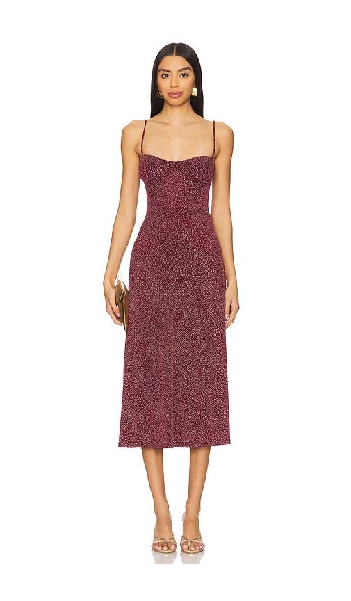 beaufille ariel dress in red.