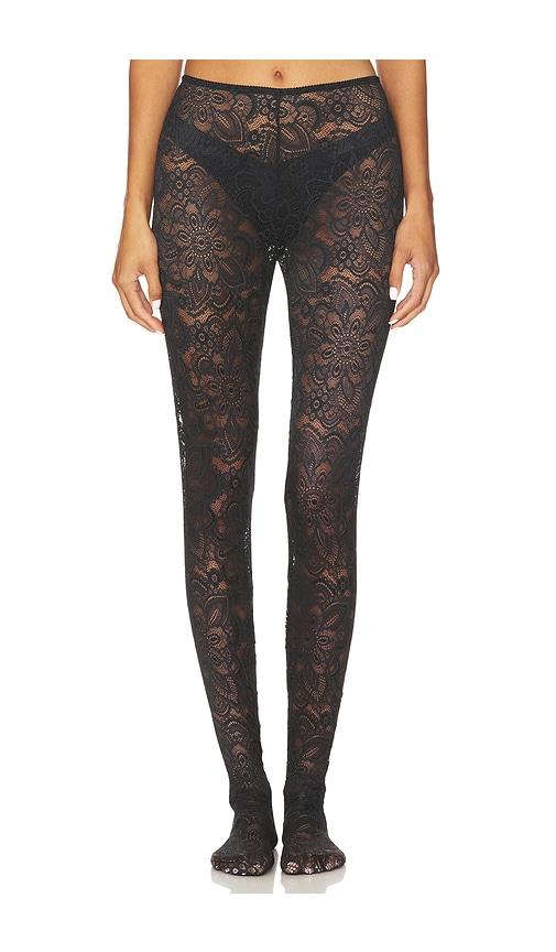 beaufille cassia lace stockings in black.
