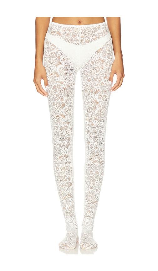 beaufille cassia lace stockings in white.