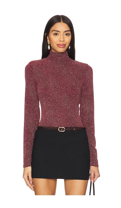 beaufille rodin top in burgundy.