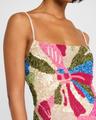 bebe beaded mini dress