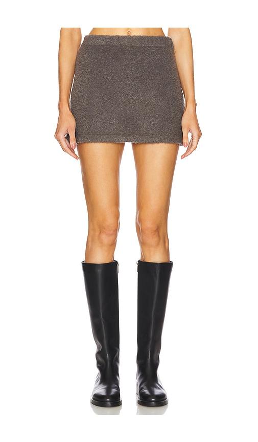 bec + bridge josie mini skirt in charcoal.