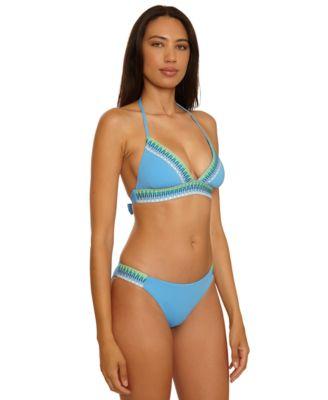 becca womens fiesta basket weave trim hatler top bottoms