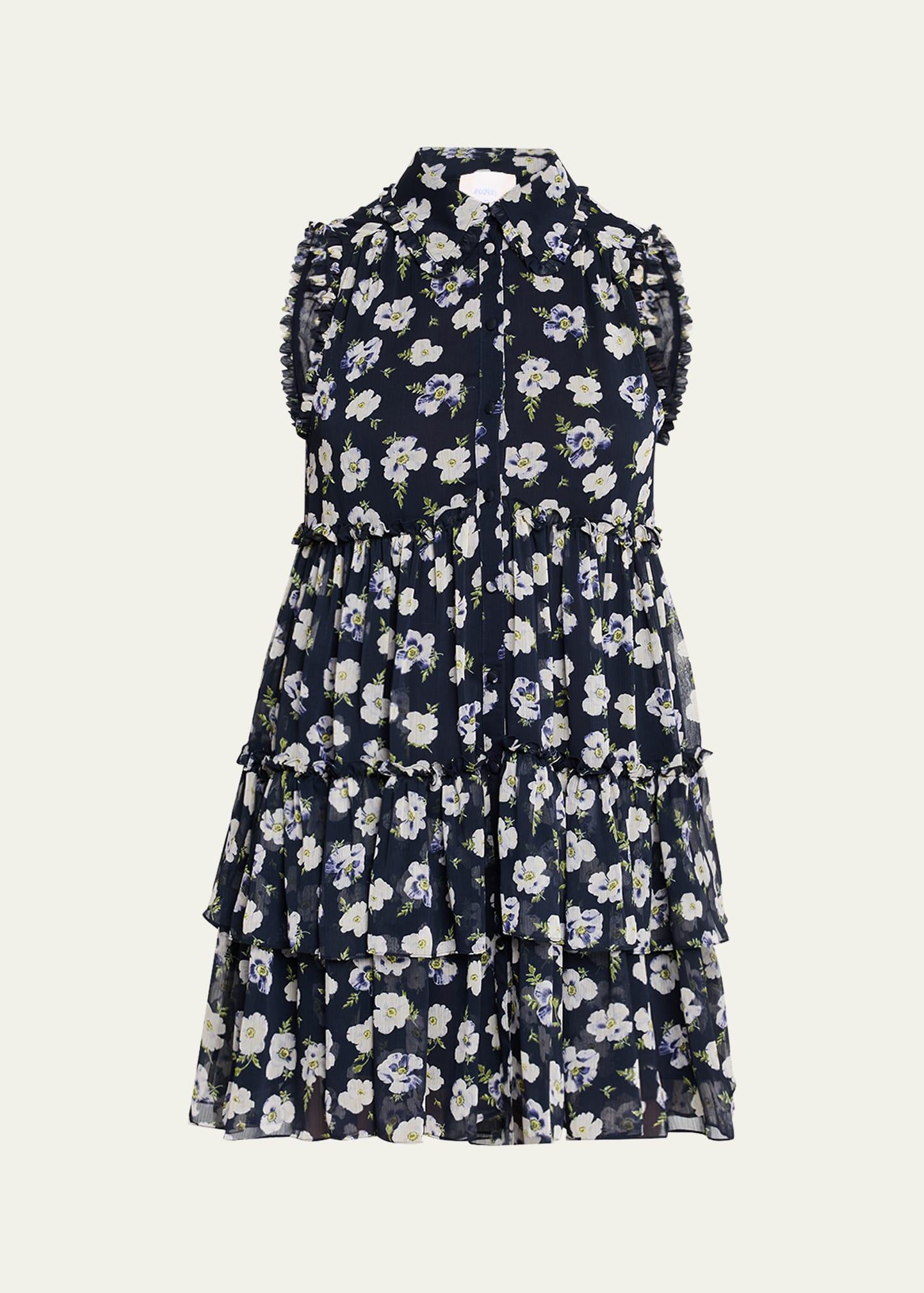 becci floral sleeveless mini dress