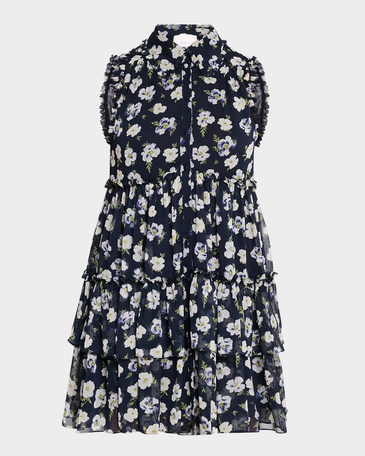 becci floral sleeveless mini dress