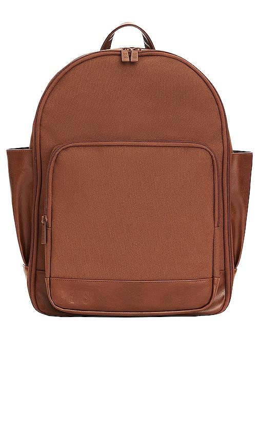 beis the backpack in brown.