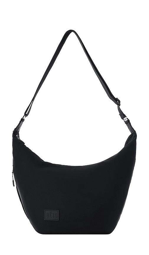 beis the crescent catchall bag in black.