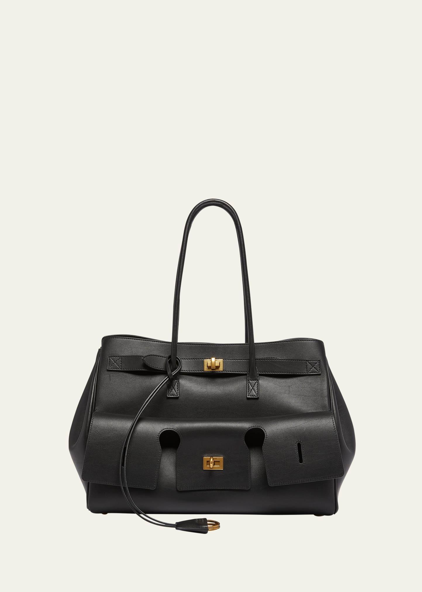 bel air medium flap leather tote bag