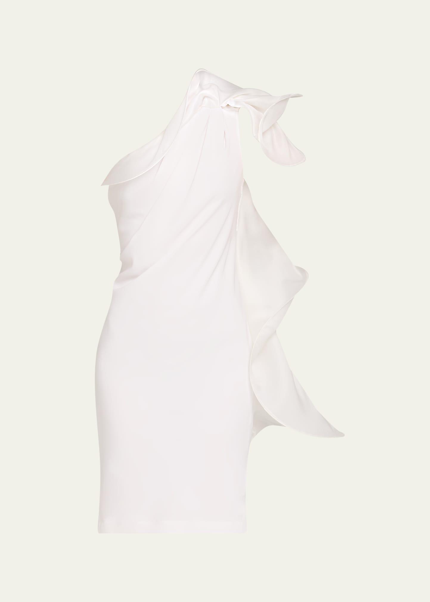 believe in magice one-shoulder ruffle dress