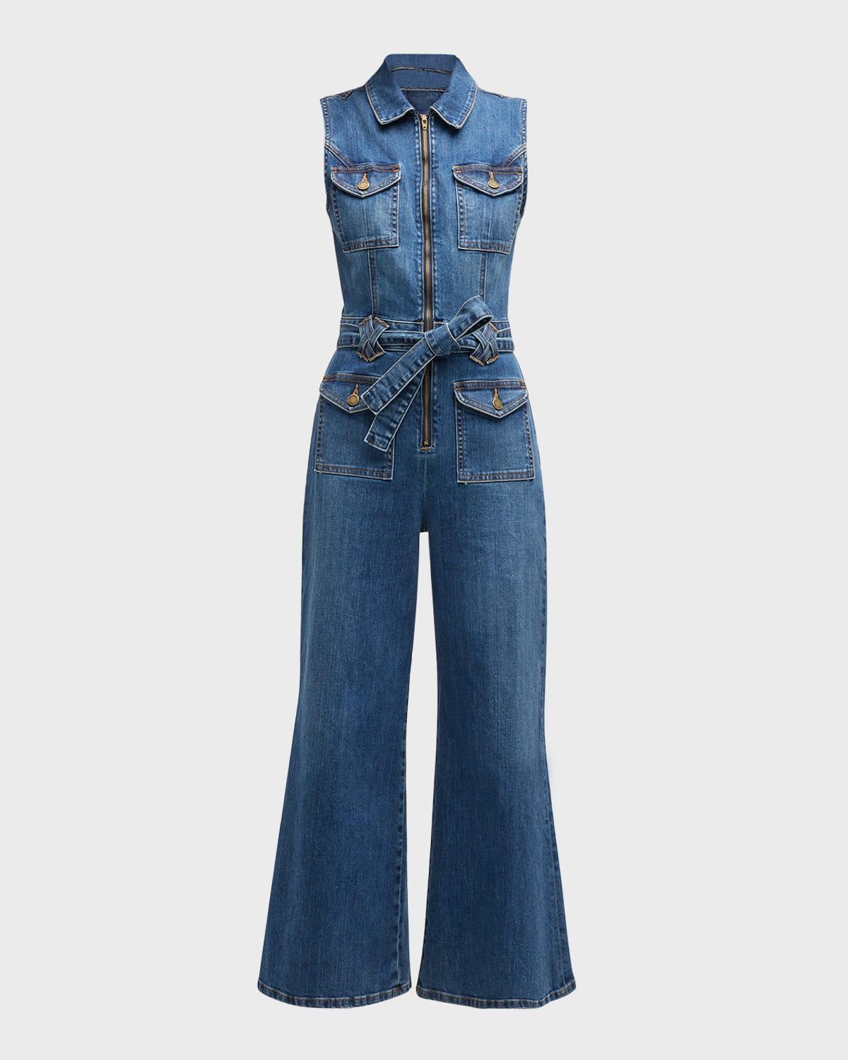 bell denim jumpsuit